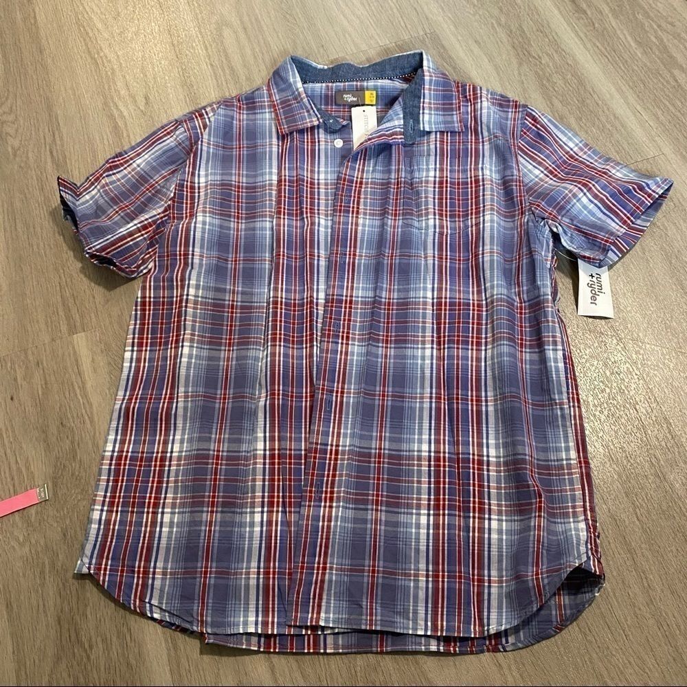 Rumi + Ryder stitchfix plaid button down casual